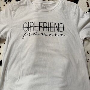 White Graphic “Fiancée” T-Shirt
